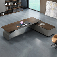 Mobilier de bureau moderne et modulaire de luxe haut de gamme ensemble de chaises de bureau ergonomiques à panneaux en bois pour patron, directeur général, à usage domestique