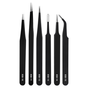 Industrial Grade Stainless Steel Tweezers ESD10-15 Antistatic For Electronics Repair - Product Image 5