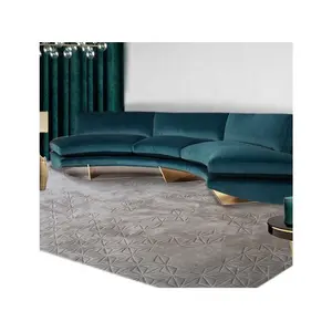Modern Style Grey Brown Colors Wool Rugs Living Room Large Area Rugs
