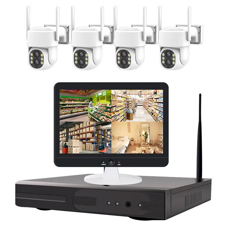 Monitor nirkabel set lengkap peralatan, toko, supermarket komersial, pabrik luar ruangan, kamera ponsel jarak jauh rumah tangga