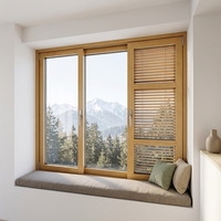 Fenêtres coulissantes en acier inoxydable à ouverture horizontale de conception européenne avec revêtement en aluminium, isolation thermique pour usage extérieur
