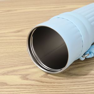 Gobelet isotherme vertical à rayures de 710 ml en acier inoxydable avec manchon en silicone et cordon de transport pour voiture - Product Image 4