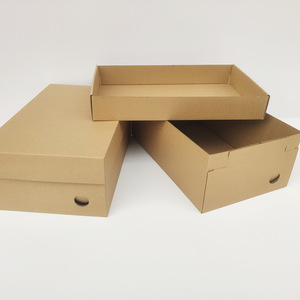Cajas para Zapatos de Cartón Kraft Rectangulares Apilables para Almacenamiento en el Hogar, Embalaje General - Product Image 1