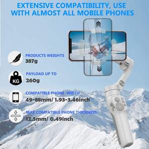 Nouveau stabilisateur de cardan <span class=keywords><strong>3</strong></span> axes Feiyu Vimble <span class=keywords><strong>3</strong></span> pour tous les smartphones avec suivi de visage IA, lumière d'appoint magnétique et perche à selfie intégrée - Product Image 3