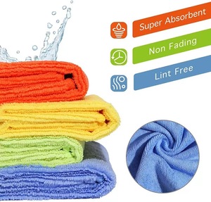 16x16 po Buck Pack 12 10 en 40X40cm 200gsm 300gsm chiffons en microfibre pour voiture bleu jaune vert chiffon de nettoyage serviette en microfibre - Product Image 6
