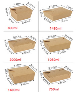 Dùng một lần nước bằng chứng giấy kraft Hộp bao bì thực phẩm lấy đi salad hộp giấy - Product Image 3