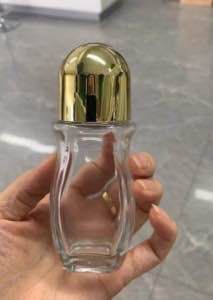 30ml 50ml cuộn trên bao bì container chai thủy tinh bóng 50ml <span class=keywords><strong>Roll</strong></span>-<span class=keywords><strong>On</strong></span> khử mùi chai với Vàng nắp nhựa - Product Image 3