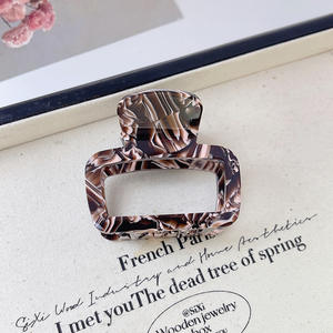 ZiTeng Pinzas para el cabello para mujer Exquisita horquilla cuadrada de acetato ligero y fresco Tamaño pequeño Pinza de pelo con agarre de tiburón colorido Cabello versátil - Product Image 6