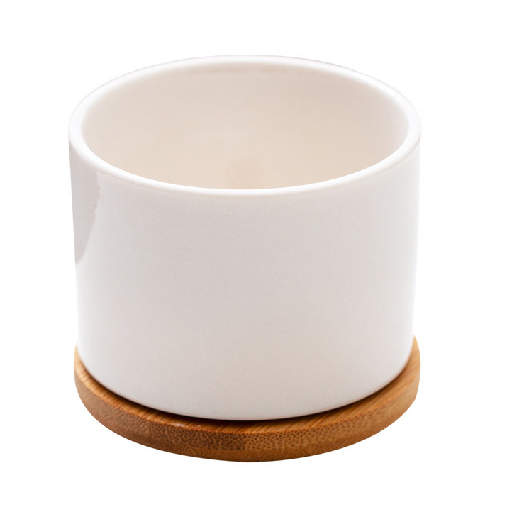 Plateau blanc + bambou