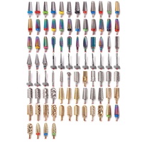 Mèches à ongles en gros, tête de meulage, carbure de tungstène, diamant, forets coniques, cuticules, forets à ongles