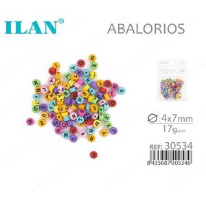 Ilan Abalorios Lettere Multicolore 4x7mm Circa 17g - Product Image 1