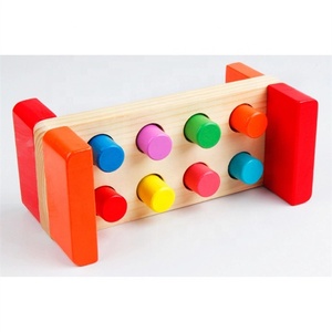 Giocattolo di legno per i Bambini giocare giocattoli Educativi di legno bussare gioco Martellante Bench mucchio banco Bussare Martello Giocattolo - Product Image 4