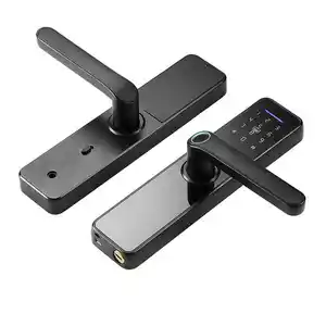 투야 와이파이 보안 디지털 도어락 TTlock 지문 NFC IC 카드 앱 블루 치아 열쇠가없는 나무 문 보안 스마트 잠금
