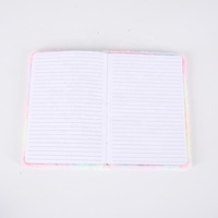 Carnet de notes à fourrure en peluche A5 à couverture rigide promotionnelle avec paillettes