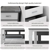Bureau de travail minimaliste au design moderne, ensemble chaise et bureau pour employés, bureau d'ordinateur simple en PVC, sans peinture, haute qualité