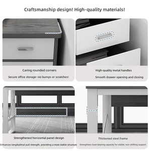 <span class=keywords><strong>Bureau</strong></span> de travail minimaliste au design moderne, ensemble chaise et <span class=keywords><strong>bureau</strong></span> pour employés, <span class=keywords><strong>bureau</strong></span> d'ordinateur simple en PVC, sans peinture, haute qualité - Product Image 3