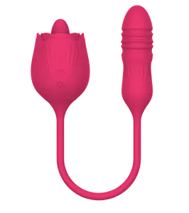 Rose Vibrator Tongue Licking Clitoris Sucking Massage Masturbation Automatic Sex Toy Dildos for women