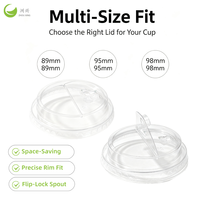 ZFCUP Usine d'emballage plastique sur mesure Couvercles semi-perforés jetables légers en PET transparent de qualité alimentaire 98mm 89mm 95mm