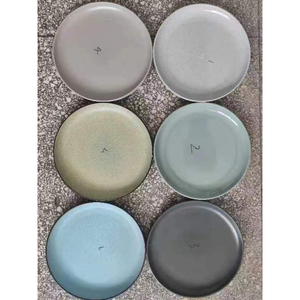 Assiette à dîner ronde en céramique de 10.5 pouces de couleur assortie Expédition de qualité C jetable immédiate - Product Image 3