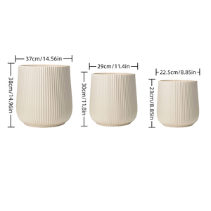 Vase de sol Fleid contemporain en polyéthylène - Léger, durable, réutilisable, à large ouverture, incassable, écologique, résistant à la décoloration - Product Image 1