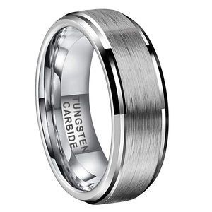 Bán Buôn Hai Tone Màu Đen Tungsten Nhẫn Phụ Nữ Người Đàn Ông Chất Lượng Cao Thời Trang Đơn Giản Nhẫn Engagement Wedding Ban Nhạc - Product Image 4