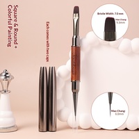 Stylo marqueur professionnel double embout en bois de santal multifonctionnel pour nail art, application fluide, vente en gros