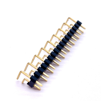 Conector de pines macho Soulin personalizado de 90 grados, paso de 2.0 mm, 18P, doble fila, aislamiento simple, USB, PCB, contacto de latón