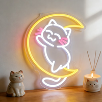 Lumière néon LED en forme de chat, décoration murale néon, décoration néon mignonne pour la chambre, le bar à domicile, fête sur le thème du chat