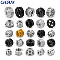 Poulie de distribution personnalisée en acier inoxydable/aluminium usinée CNC, roue à courroie synchrone, pièces de transmission industrielles, usinage OEM