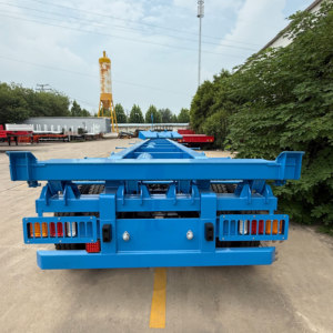 40ft container Trailer <span class=keywords><strong>3</strong></span> trục xương Trailer bán thép cường độ cao jost hỗ trợ chân 12r22.5 Lốp xe tải chở hàng 40ton - Product Image 4
