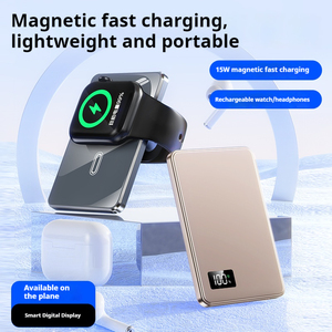 Phong Cách Mới Mỏng 5000MAh Đồng Hồ Không Dây Hấp Phụ Từ 15W Không Dây Nhanh Chóng Sạc Mini Xách Tay Điện Thoại Di Động Ngân Hàng 10000MAh - Product Image 5