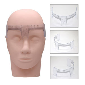OEM Autocollant règle à sourcils en plastique transparent réutilisable, outil de modelage permanent des sourcils, pochoir pour l'entraînement au tatouage, accessoire de précision - Product Image 4