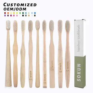 Venta al por mayor CE 2024 cepillo de dientes de bambú biodegradable juego de carbón orgánico cepillo de dientes de madera personalizado cepillo de dientes de bambú Moso