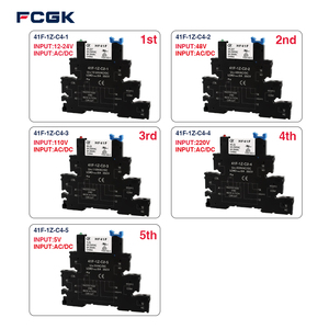 FCGK 41F-1Z-C2-1 6A DIN-rail slanke elektromagnetische relaismodule 6-24VDC SPDT <span class=keywords><strong>interface</strong></span> 240V relaisvoet miniatuur formaat schakelaar - Product Image 5