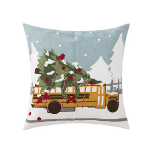 Funda de almohada con bordado de Feliz Navidad, cubierta de cojín de lujo con decoraciones modernas para el hogar, estilo bohemio, 2022 - Product Image 5