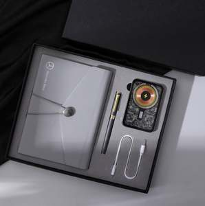 Simple Elegant Business Notebook Pen Set with Magnetic Wireless Charging 10000mAh Power Bank for Corporate Souvenir Gift Ideas - Product Image 3