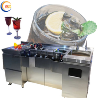 Bar Mobile Pliable Professionnel, Comptoir de Fête Robuste, Barman Robot Cocktail, Station Pliante