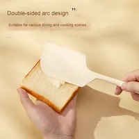 Grande spatule en silicone résistant aux hautes températures couteau à tartiner intégré planche de grattoir de cuisine pour la cuisson en boîte domestique douce