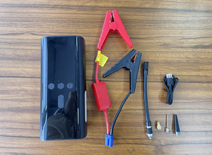 Portable 6-en-1 ABS batterie de voiture Booster batterie externe compresseur d'air gonfleur de pneu démarreur de saut moniteur de pression des pneus LED - Product Image 2