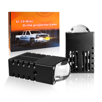 HAJENZ Nouveau Mini Phare Externe pour Moto 3000k 6000k Double Couleur, Éclairage de Calandre de Voiture, Phare Antibrouillard, Système d'Éclairage Auxiliaire