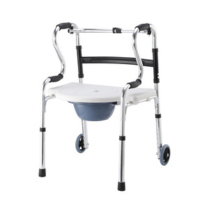 Déambulateur en acier inoxydable Yun Zhuo avec poignées réglables en hauteur pour l'aide à la mobilité des personnes âgées, pliable, roues antidérapantes - Product Image 2