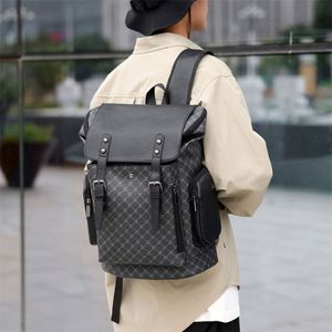 Wholesale Custom Printing PU Leather Men's <b>Backpack</b> Vintage Waterproof Business Travel Laptop <b>Backpack</b> - Product Image 4