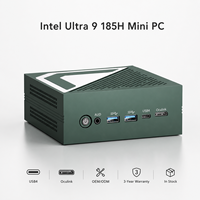 Mini PC con IA, Intel Core Ultra 9 185H, USB4, con Doble LAN 2.5G, DDR5, Doble PCIe 4.0 SSD, para Uso en Oficina y Negocios, PC para OEM/ODM