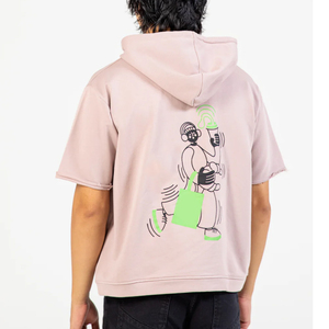 Sudadera con Capucha Personalizada de Estilo Urbano para Hombre, Diseño Bordado, Corte Cuadrado, Mezcla de Algodón, Talla y Color Personalizados - Product Image 2