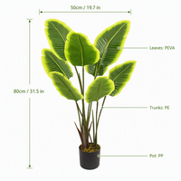 Plante artificielle Oiseau de paradis, fausse verdure tropicale pour la décoration de mariage, de fête, d'événement, de toile de fond, de maison et de bureau