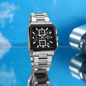 Reloj de Cuarzo Reward 13149M, Relojes Cuadrados para Hombre, Cronógrafo con Pantalla, Azul Oscuro, Oro Rosa, Relojes de Pulsera Casuales para Hombre - Product Image 4