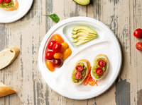 Assiettes jetables en bagasse de 9 pouces, écologiques, légères, compatibles micro-ondes et biodégradables pour le camping (vente en gros)