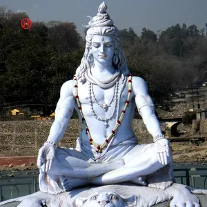 Excelente clássico vida tamanho deuses indianos Shiva mármore estátua escultura