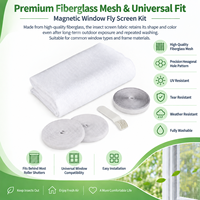 Moustiquaire magnétique sur mesure pour cadre de fenêtre intérieur, en fibre de verre, anti-mouches et insectes, pour appartement
