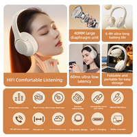 Vh18 Headset Gaming Lipat Over-Ear untuk Olahraga dan Perjalanan, Mode Ganda Kabel+Nirkabel, Suara Berkualitas Tinggi, Kompatibel dengan Ponsel/PS4